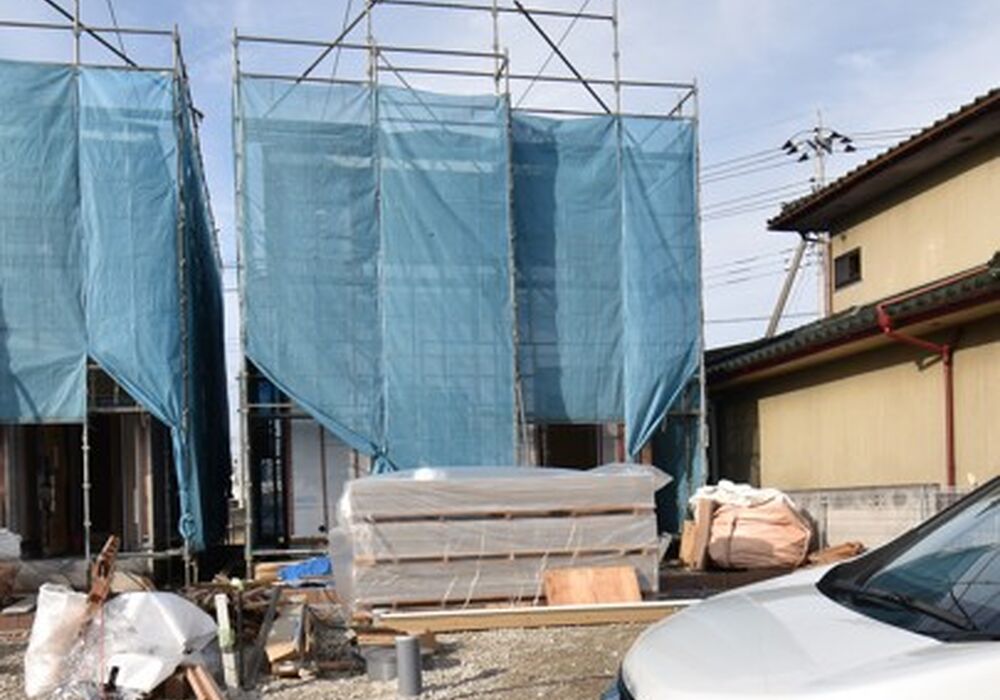 外観 建築中2021年12月10日撮影