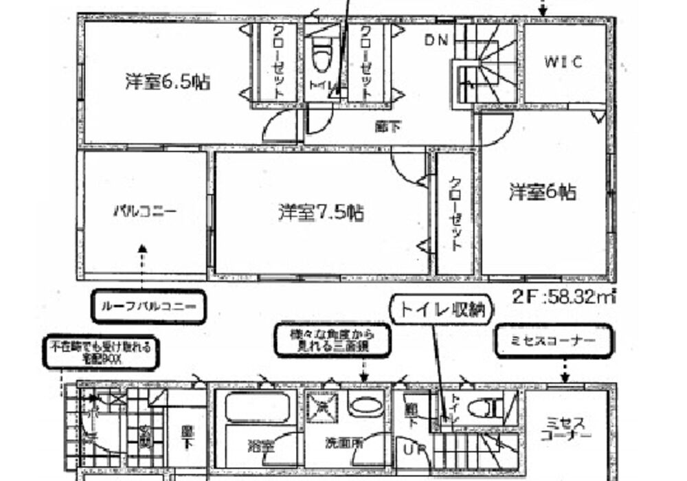 古河第4-６号棟間取り